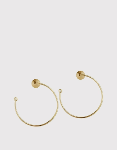 14ct Yellow Gold Orbit Fine Eclipse Earrings 