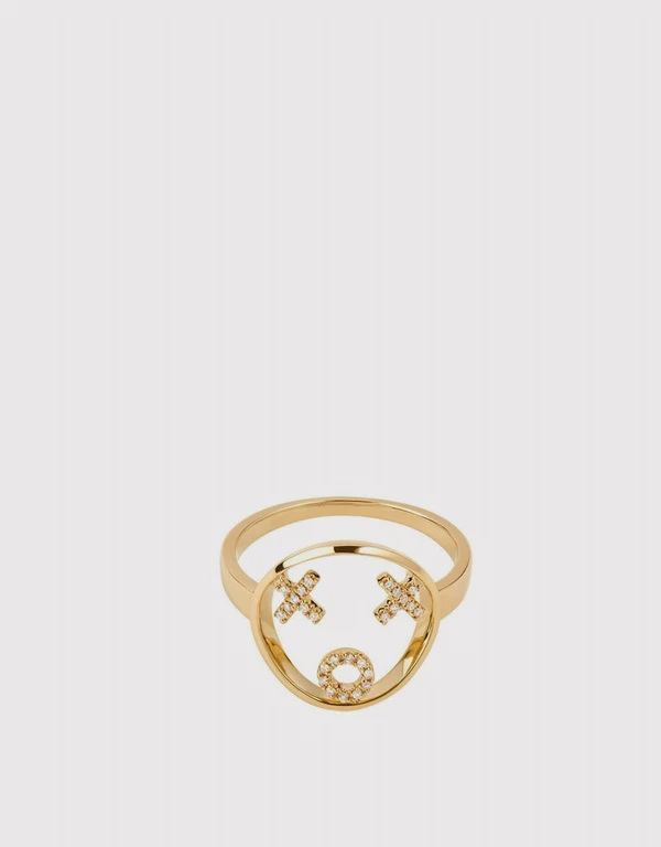 Ruifier Jewelry  Moyen XOXO 18ct Yellow Gold Ring 