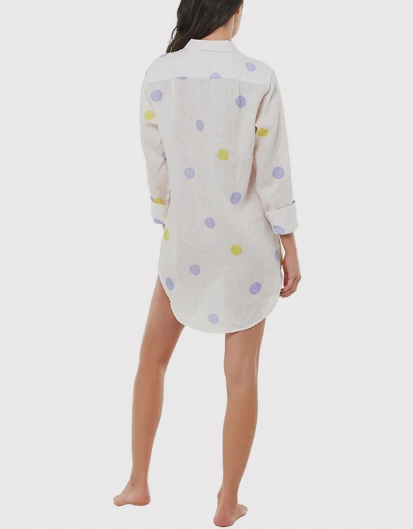 The Lazy Poet Sissy Boyfriend Shirt Pajama-Polka Dots