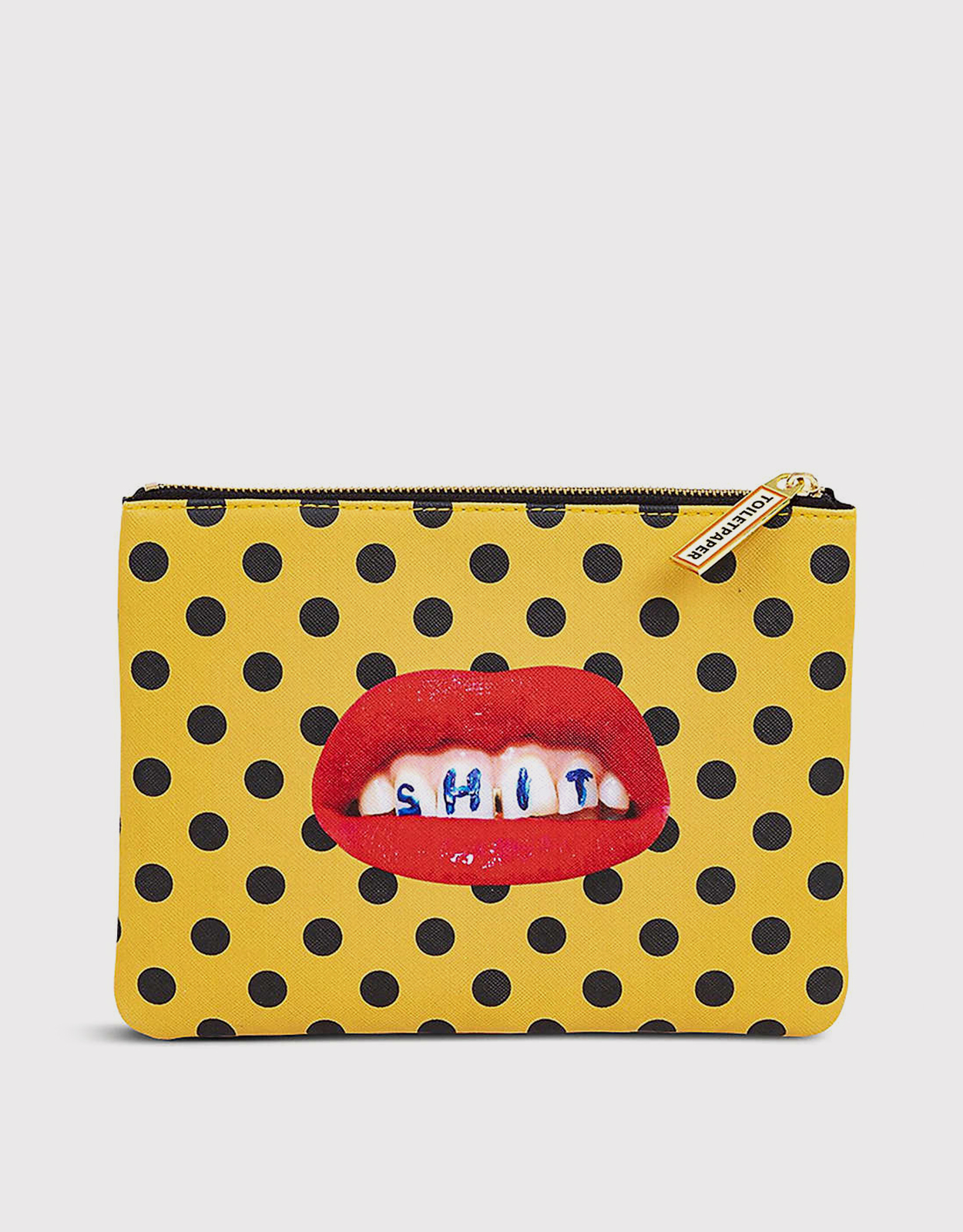 Seletti Toiletpaper Sh*t-print Faux-leather Case 21cm x 15cm