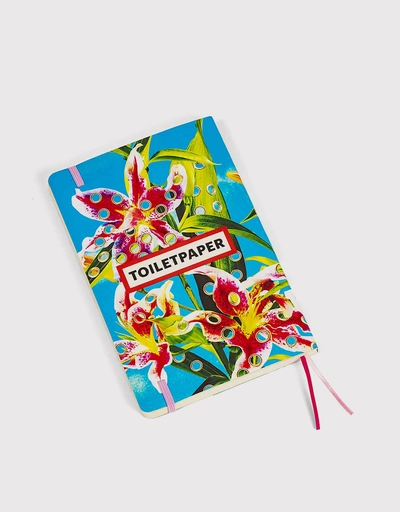 Toiletpaper Flowers With Holes Notebook 21cm x 14cm