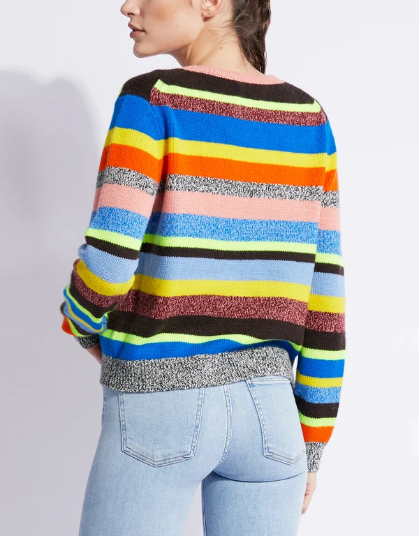 Anni Multicoloured Stripe Wool-Cashmere Sweater