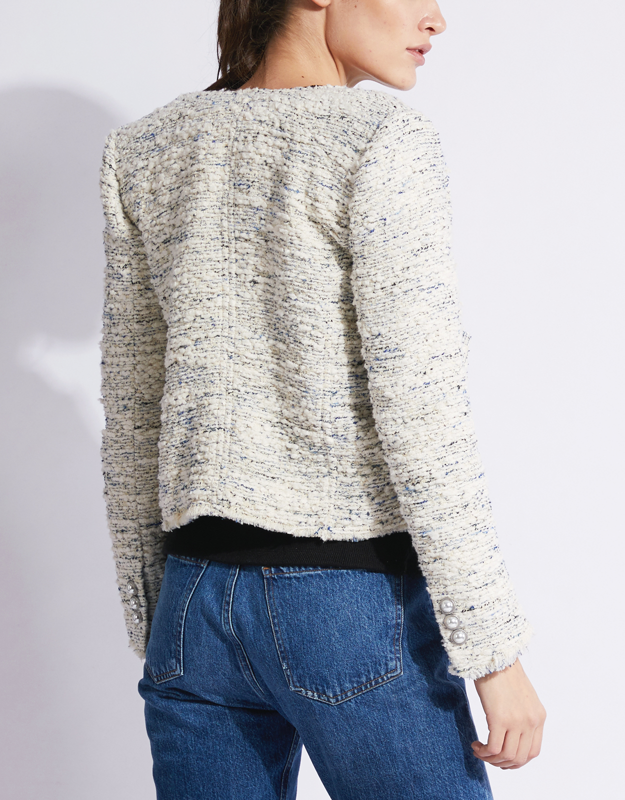 IRO Mercie Tweed Buttoned Blazer 