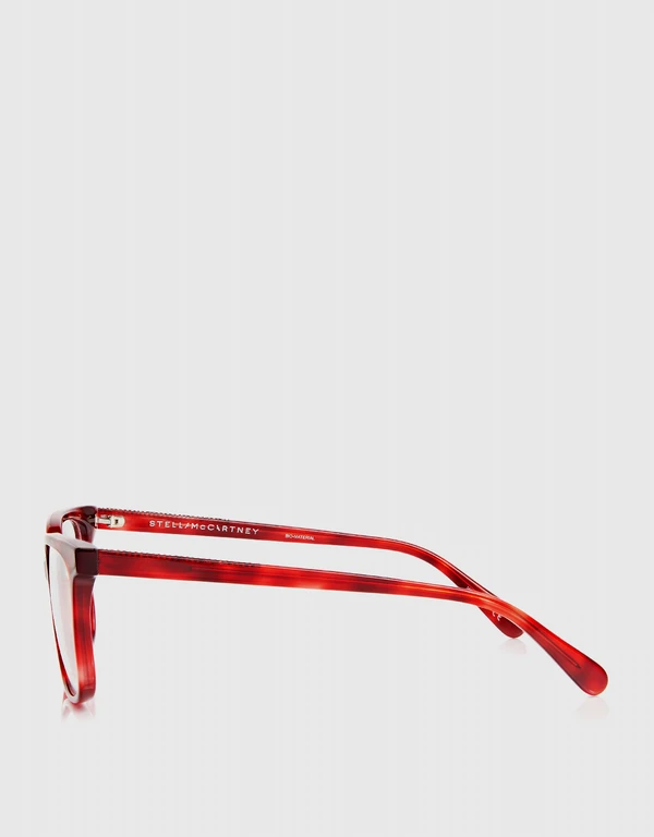 Stella McCartney 鏈飾玳瑁方框光學眼鏡
