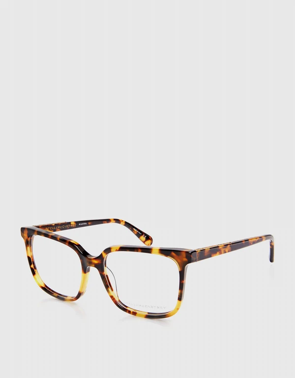 鏈飾玳瑁方框光學眼鏡