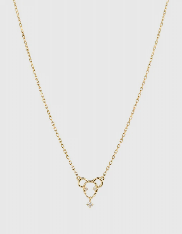 Ruifier Jewelry  18ct Yellow Gold Scintilla Year of the Rat Diamond Necklace 