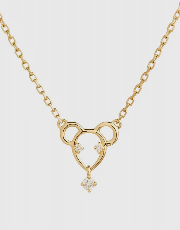 Ruifier Jewelry  18ct Yellow Gold Scintilla Year of the Rat Diamond Necklace 