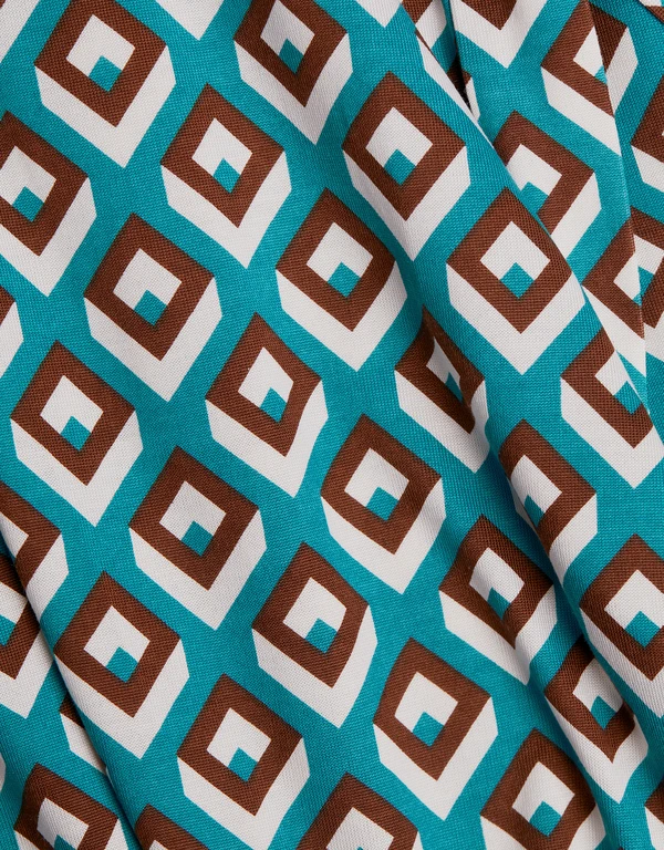 Diane Von Furstenberg Julian Printed Wrap Mini Dress