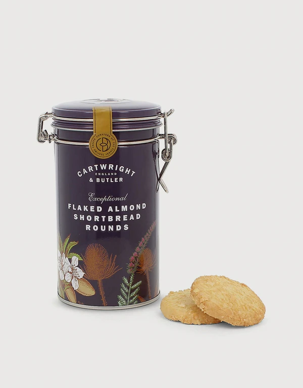 Cartwright & butler Flaked Almond Shortbread Round Biscuits 200g