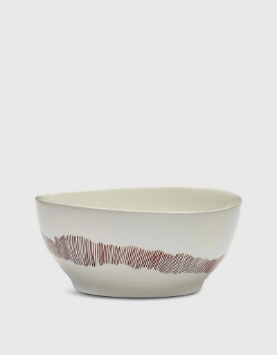 Feast Striped Stoneware Bowl 16cm