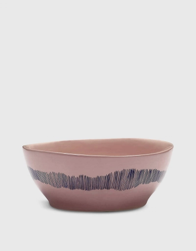 Feast Striped Stoneware Bowl 18cm