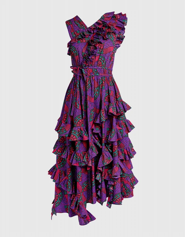 Ulla Johnson Imogen Printed Ruffled Maxi Dress