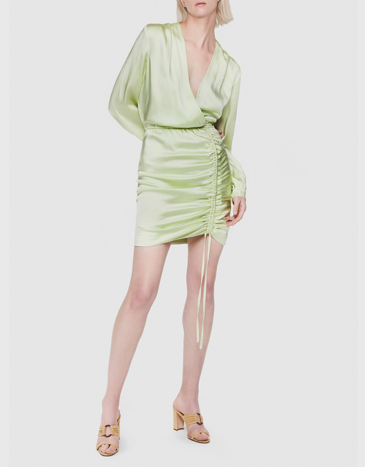 green emerald velvet dress Jonathan Simkhai Sevilla Cady Midi Dress – My Store main image 0