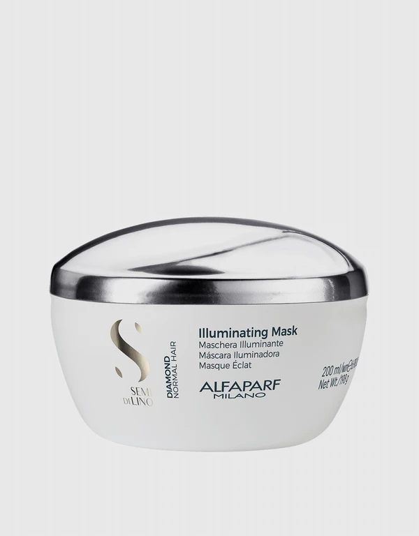 AlfaParf Semi Di Lino Diamond Illuminating Medium Hair Treatment Mask 200ml