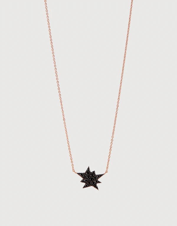 Diane Kordas Explosion Charm Black Diamond Necklace