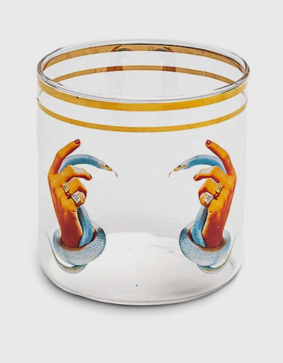 Seletti Wears Toiletpaper Hands With Snakes Glass 8.5cm
