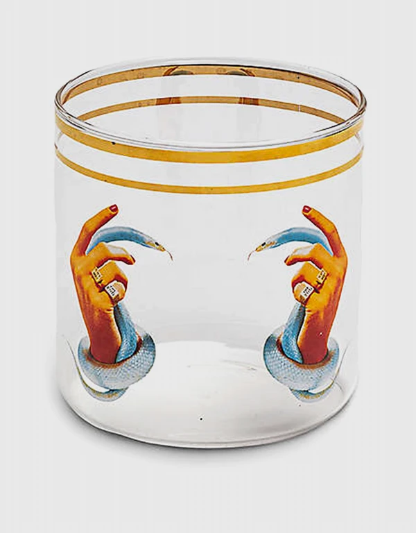 Seletti Seletti Wears Toiletpaper Hands With Snakes Glass 8.5cm