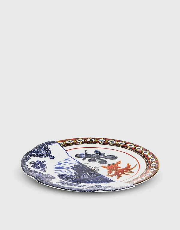 Seletti Hybrid Isaura Printed Porcelain Soup Plate 25.4 cm