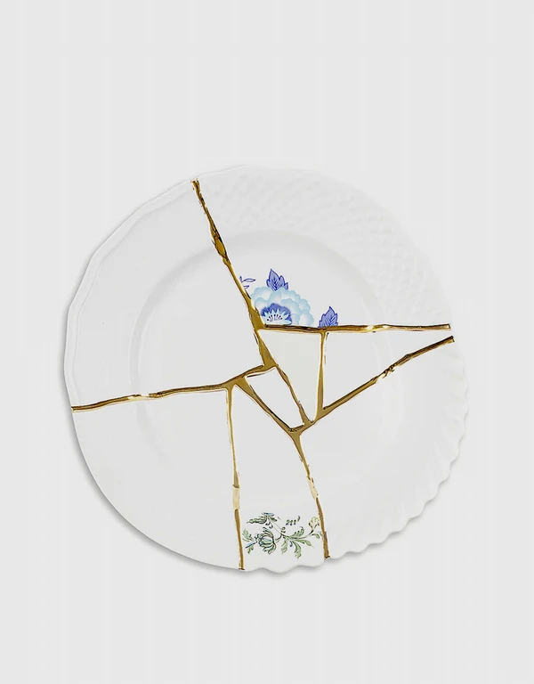 Seletti Kintsugi N3 Porcelain And 24ct Gold Dinner Plate 27cm