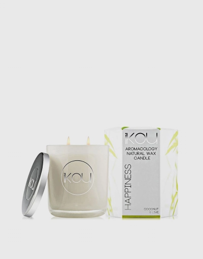 Eco-Luxury Aromacology Natural Wax Candle-Happiness