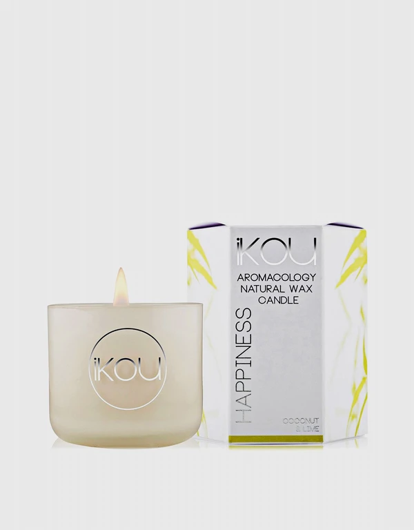 iKOU Eco-Luxury Aromacology Natural Wax Candle-Happiness