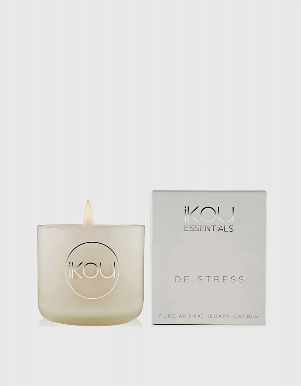iKOU Essentials Aromatherapy Natural Wax Candle-De-Stress