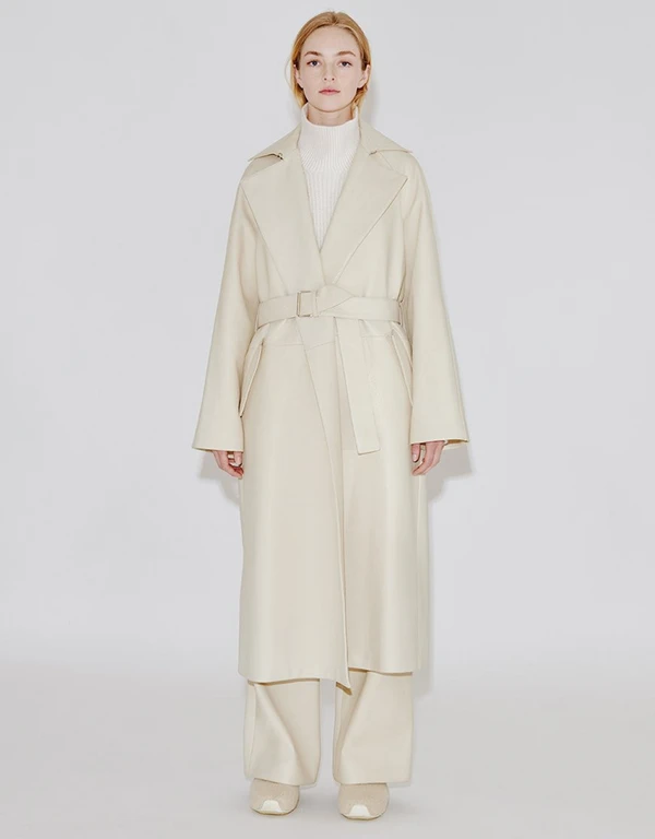 Rosetta Getty Belted Leather Trench Coat