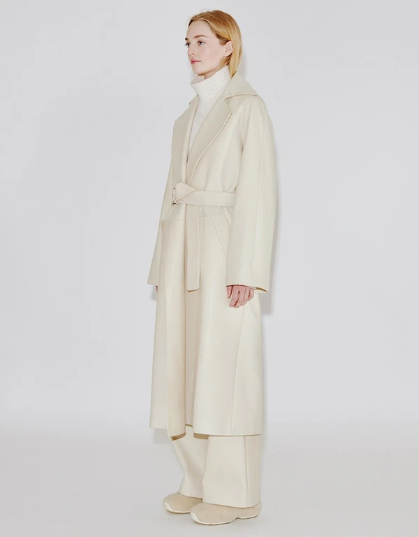Rosetta Getty Belted Leather Trench Coat