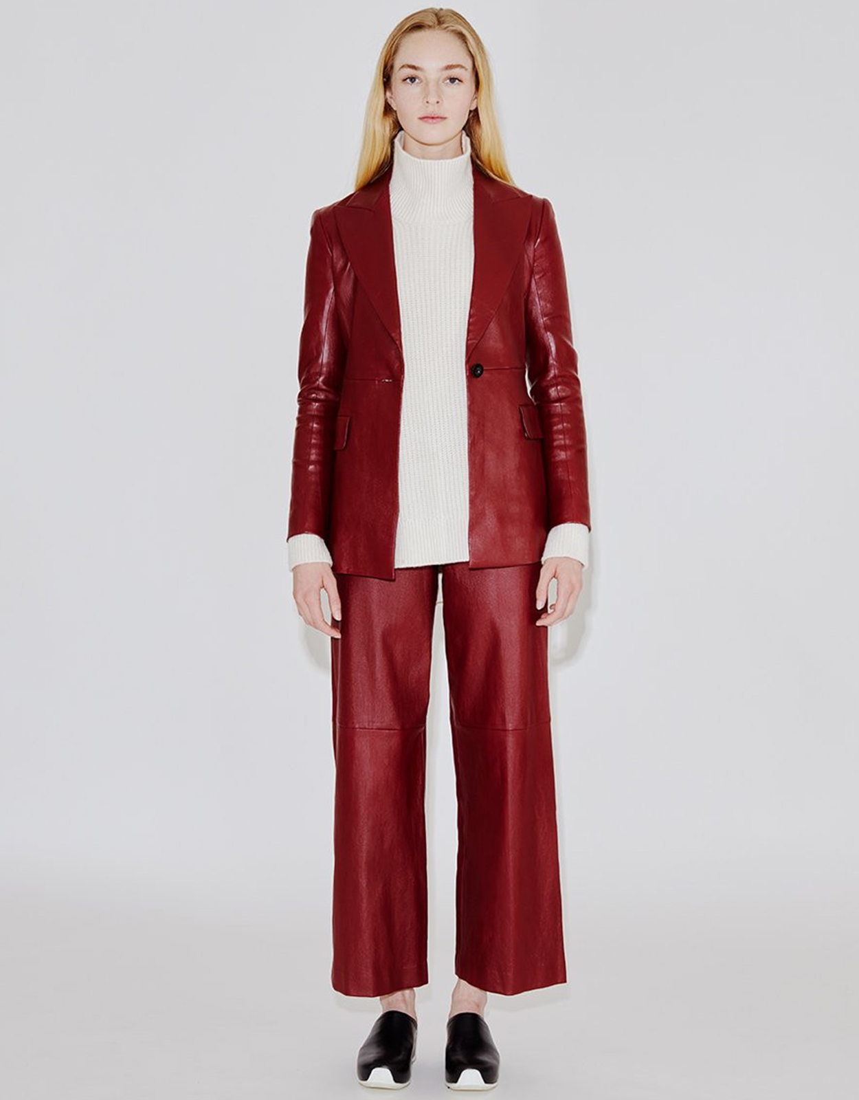 Rosetta Getty Peak Lapel Lambskin レザー Jacket (ジャケット