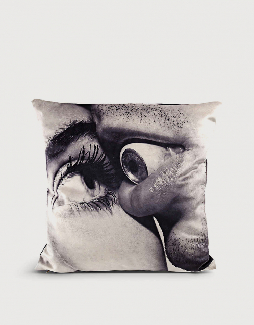Seletti Seletti Wears Toiletpaper Eye And Mouth Woven Cushion