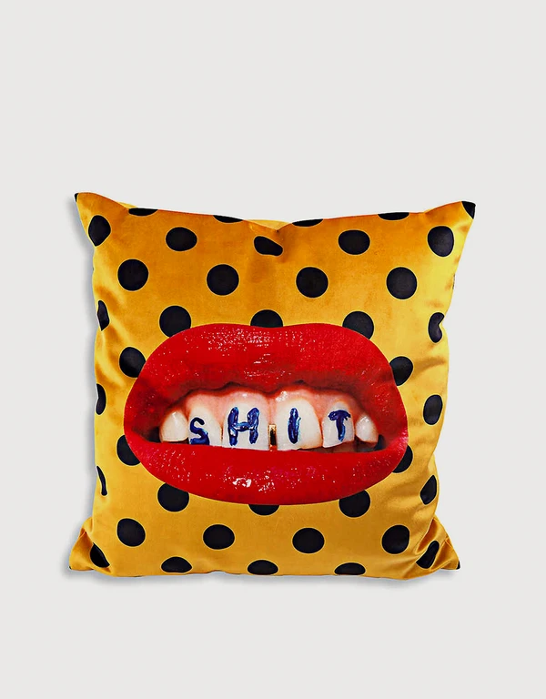 Seletti Sh*t Graphic-print Woven Cushion Cover
