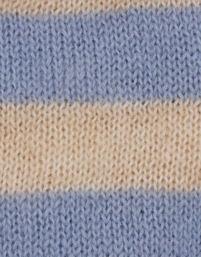 條紋寬鬆針織毛衣