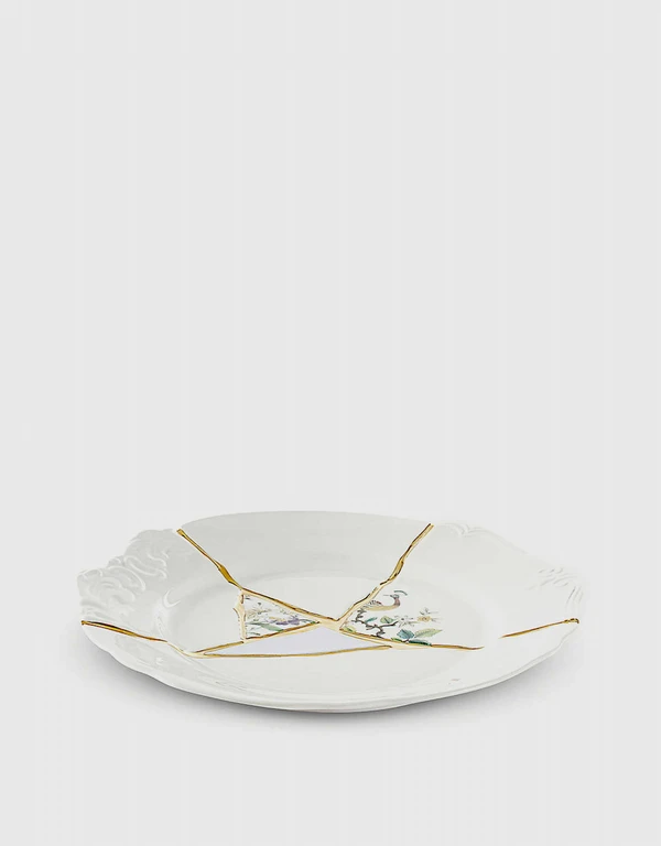Seletti Kintsugi N2 Porcelain and 24ct Gold Dinner Plate