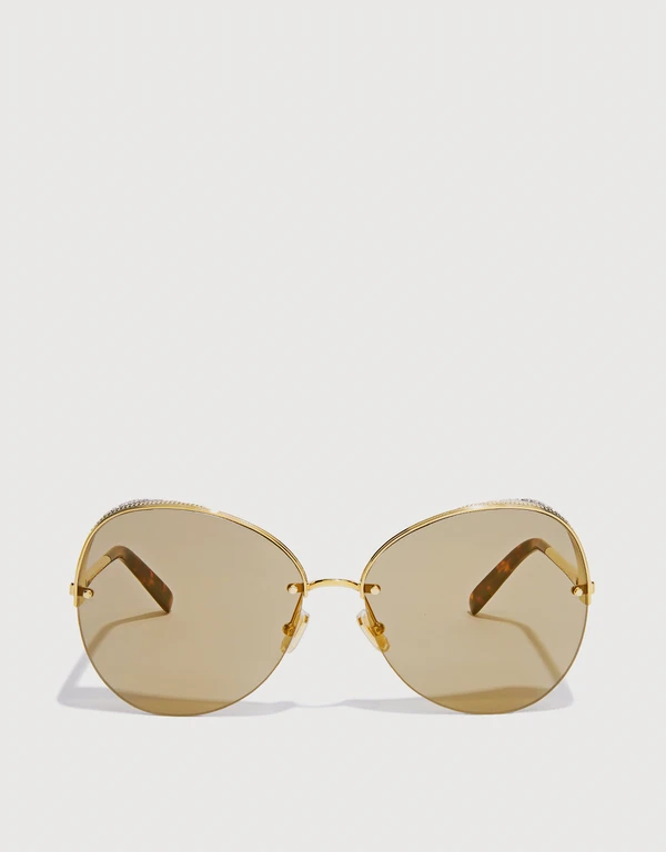 Boucheron Round Cat-eye Sunglasses